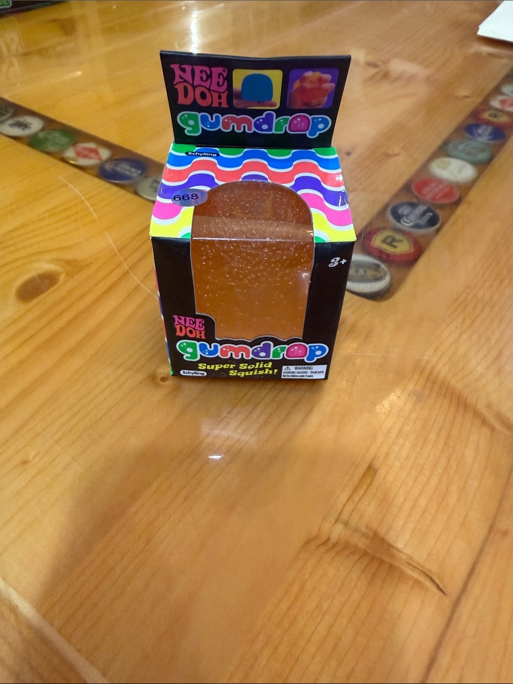 Needoh Gumdrop Super Solid Squish! Orange
